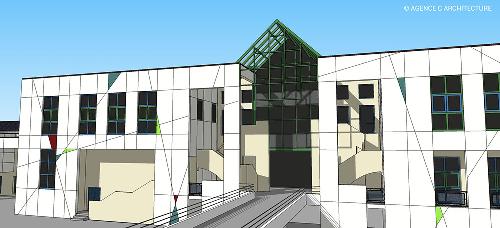 Future façade du lycée
